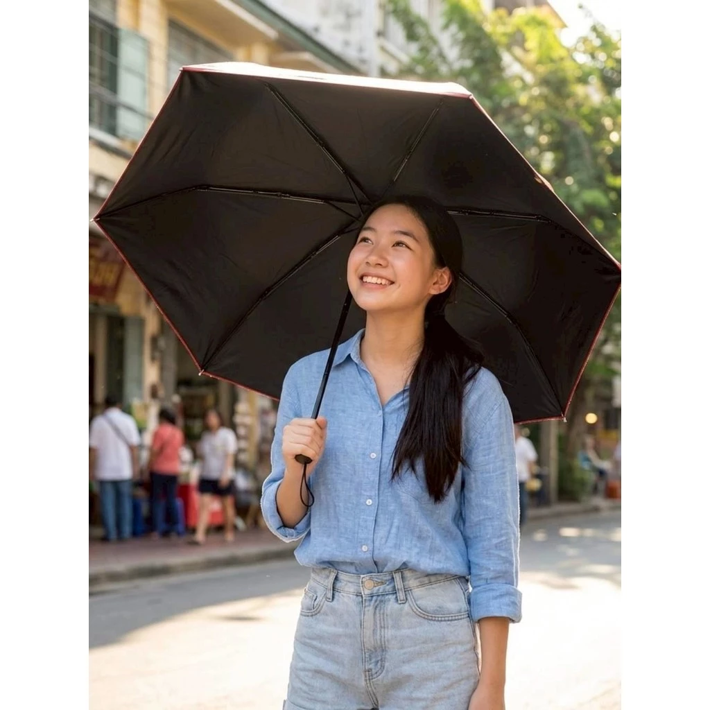 ร่มพับ 5 ตอน มอนชิชิ โครงแข็งแรง พับเก็บ 73cm กางออก 92x55cm thumbnail 7