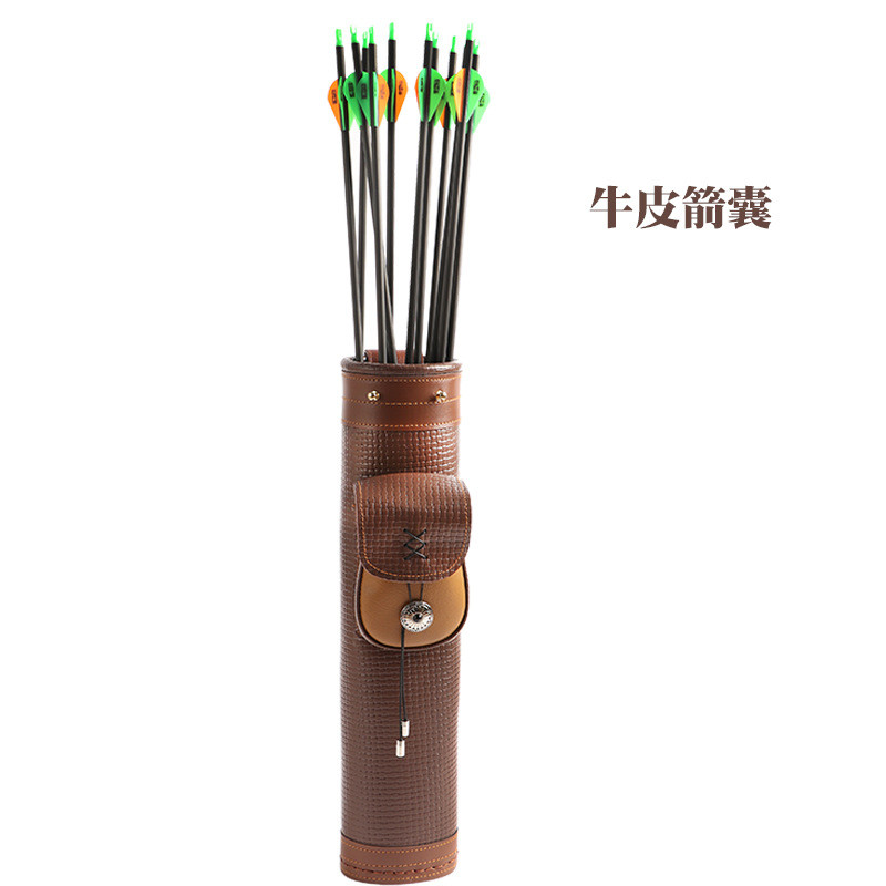 Bow and arrow leather quiver, archery protective gear, genuine leather quiver, arrow pot, quiver, ba