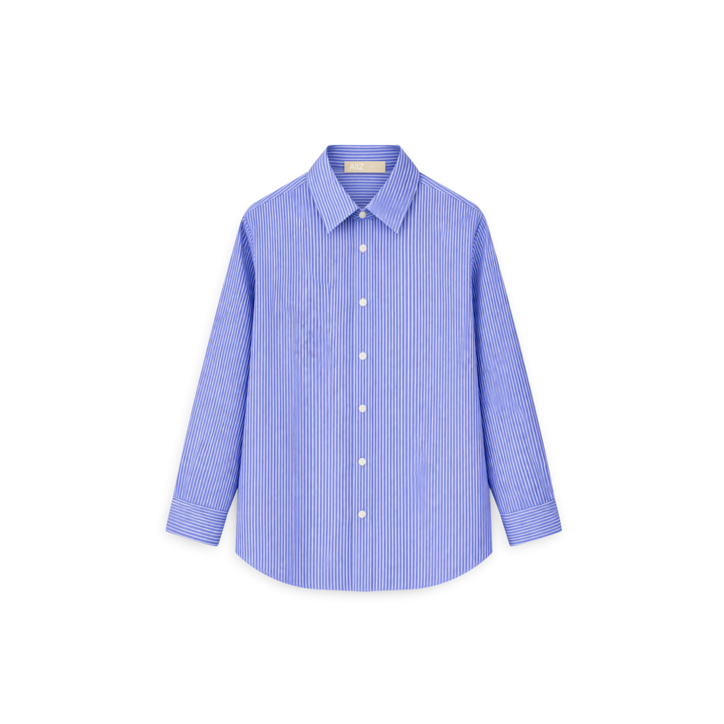 AIIZ (เอ ทู แซด) - AIIZ เสื้อเชิ้ตผู้หญิงแขนยาวลายทาง AIIZ Women's Striped Long Sleeve Shirt
