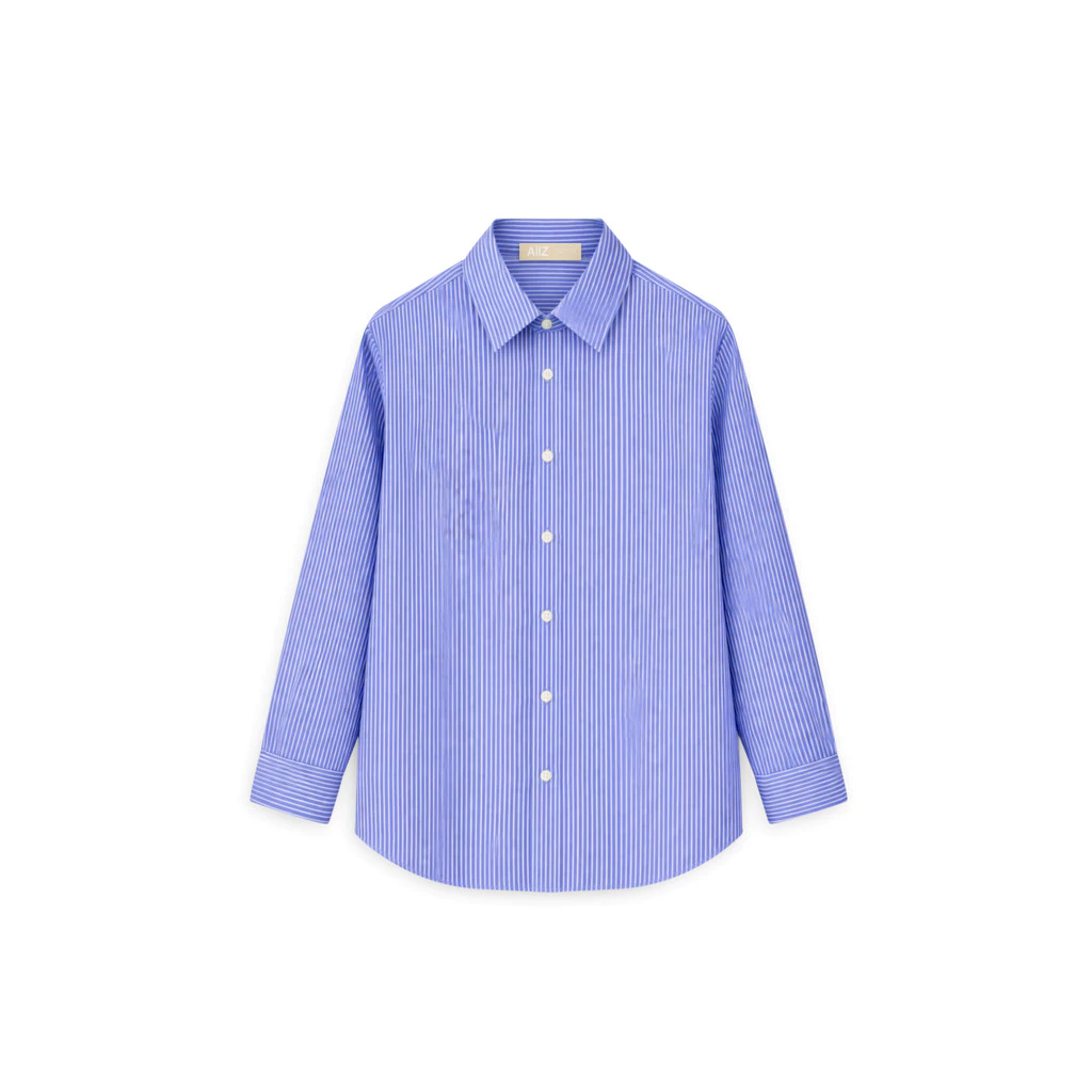 AIIZ (เอ ทู แซด) - AIIZ เสื้อเชิ้ตผู้หญิงแขนยาวลายทาง AIIZ Women's Striped Long Sleeve Shirt