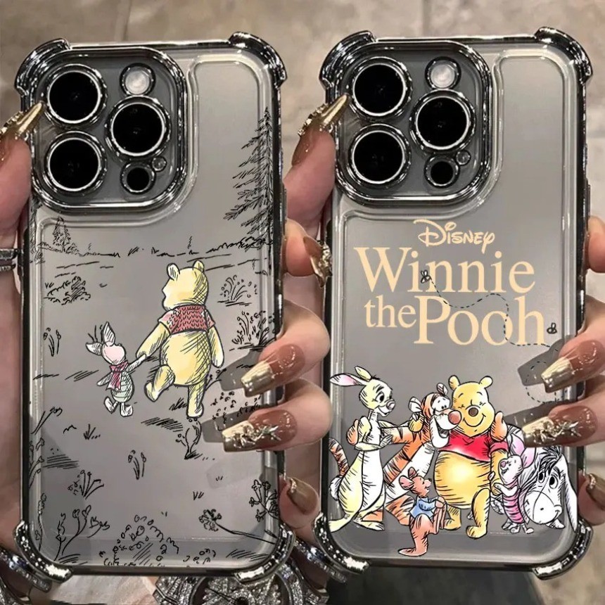 สําหรับRealme 15T 14X 14T 12X 11X 11 Realme 15 14 13 12 Pro Plusเคสโทรศัพท์สี่มุมAnti fall Softการ์ตูนวินนี่เดอะพูห์