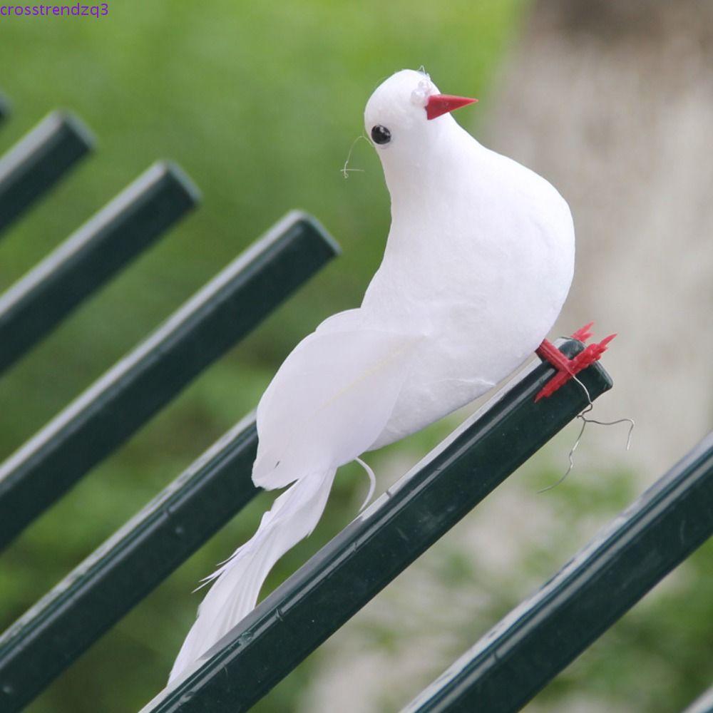 MAGMA Peace Dove, ปีกกระจายขนาดเล็ก Pigeon สีขาว, Vivid Handcrafts Foam Feather Simulation Dove Shop