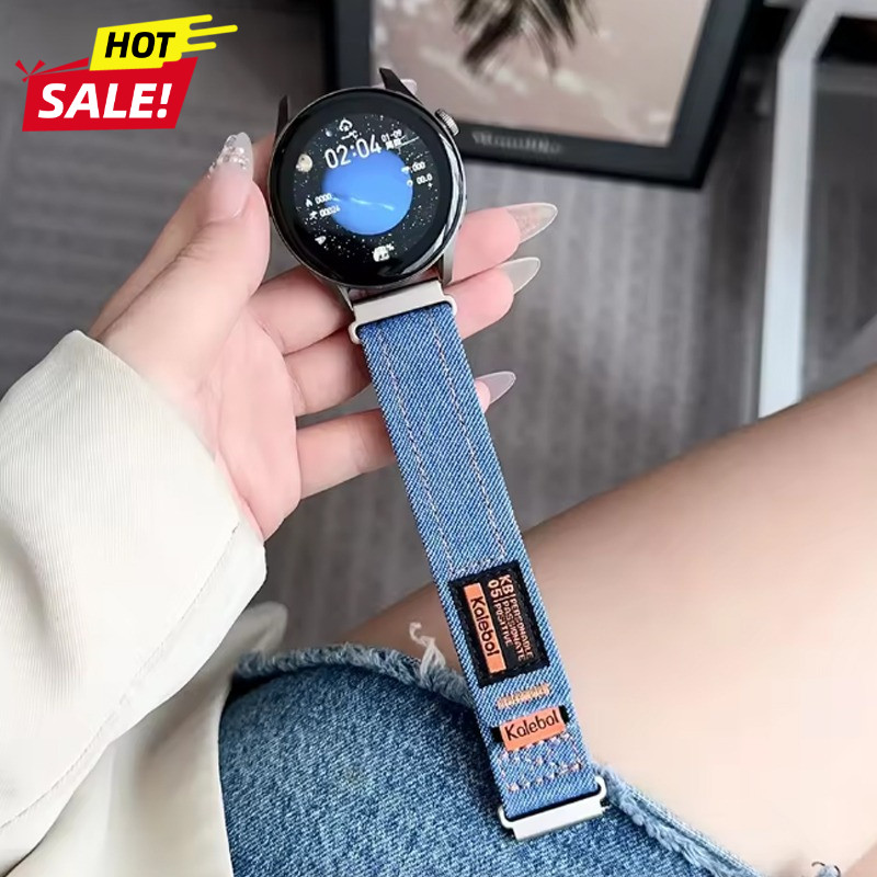สายนาฬิกาผ้าเดนิมสากล ขนาด 18/20/22 มม. สําหรับ Huawei Watch GT6/5/4 Pro, GT4/5/6, 42/41/46 มม. และสําหรับ Samsung Galaxy Watch 7/6/5/4, 44/40 มม. พร้อมสร้อยข้อมือ Correa
