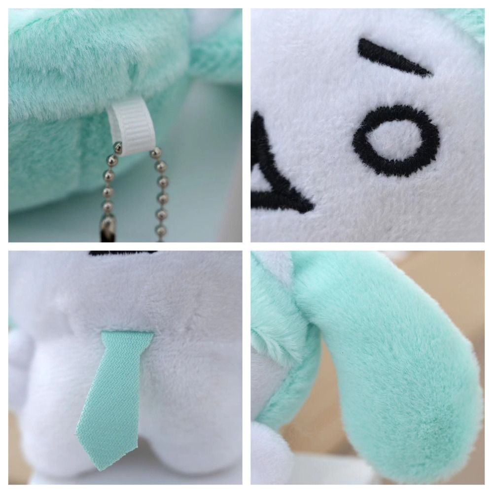 DAPPER หิมะปุย Miku ตุ๊กตาพวงกุญแจนุ่ม Plushy Kaomoji Miku จี้ Kawaii ตุ๊กตา Bandai Hatsune Miku ตุ๊