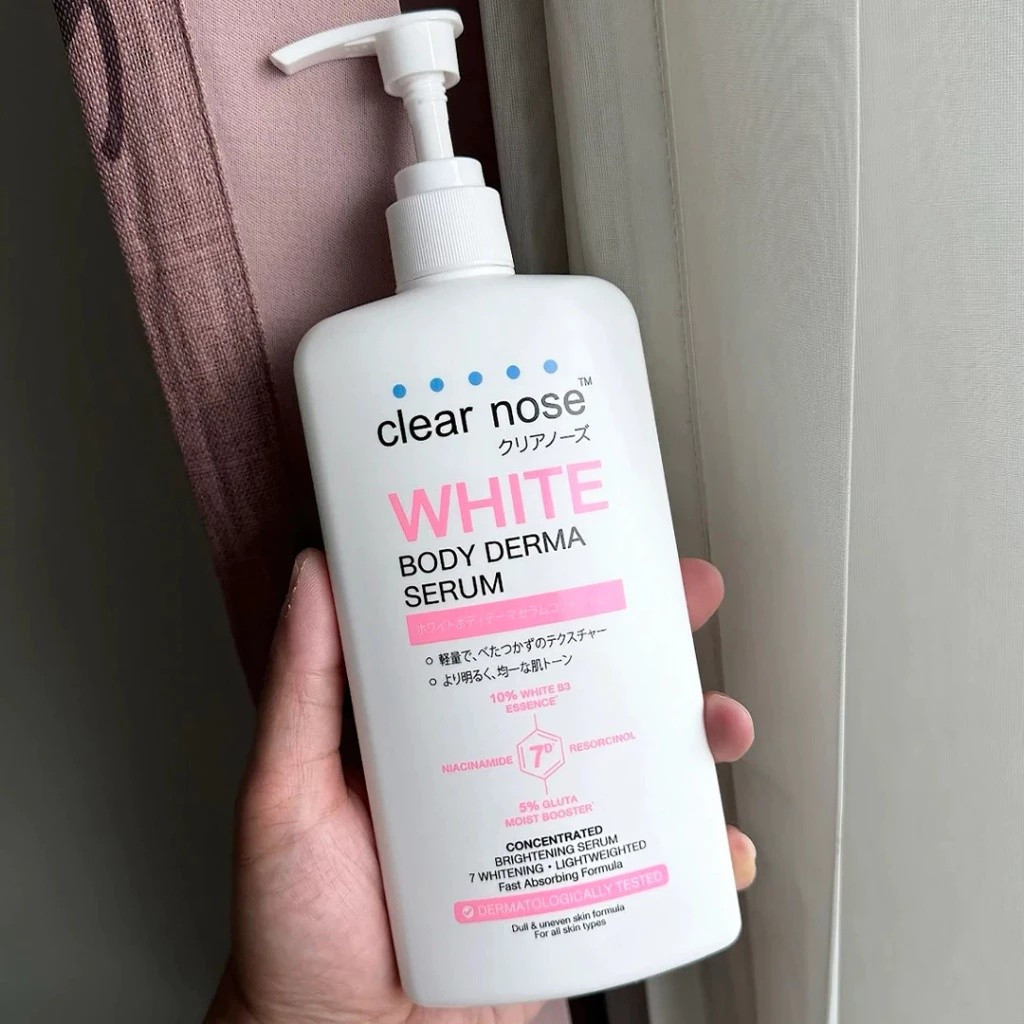 Clear Nose White Derma Serum 250ml โลชั่นบํารุงผิวกาย ลดจุดด่างดํา โลชั่นจมูกขาวสดชื่น 250ml เหมาะสําหรับผิว