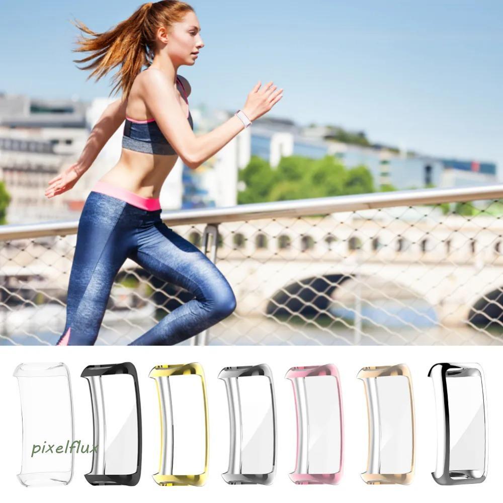 PIXELFLUX Fitbit Inspire 3 ป้องกันหน้าจอ,ฝาครอบนาฬิกา TPU Inspire 3 ฝาครอบนาฬิกา,แบบพกพาป้องกันรอยขี