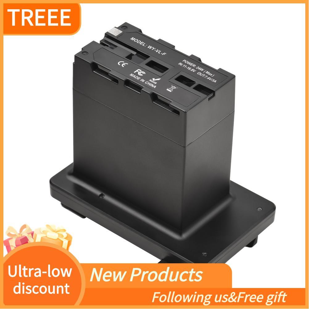 Treee Treee Andoer V-Lock แบตเตอรี่ V Mount แผ่น NP-F Dummy อะแดปเตอร์ในตัวชิปถอดรหัสสำหรับ Sony PXW