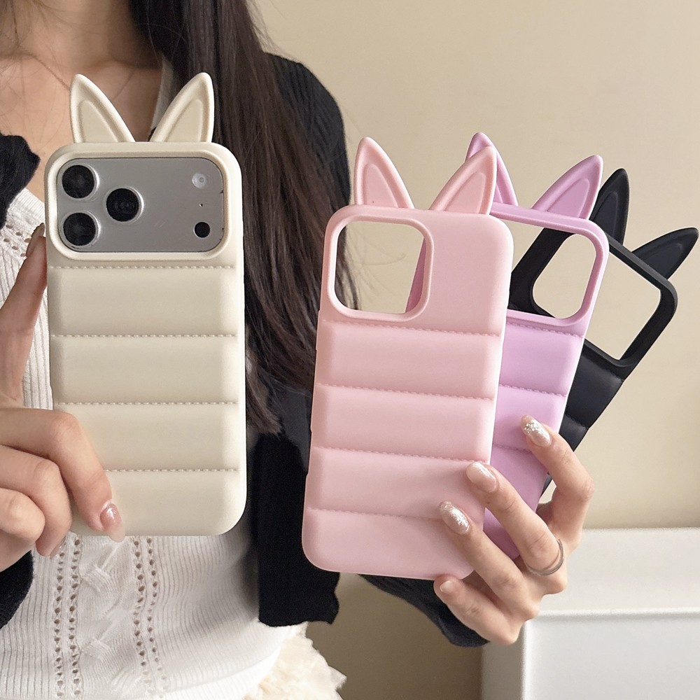 เคสโทรศัพท์ Fox Ears สําหรับ iPhone 18ProMax 17ProMax 16 15 14ProMax การป้องกันการตก