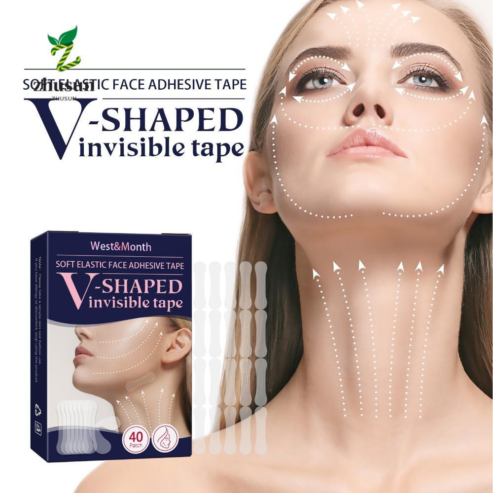 ZHUSUN Face Lift Strips Oval Face Shaping 80 ชิ้น Brow Lift เทป