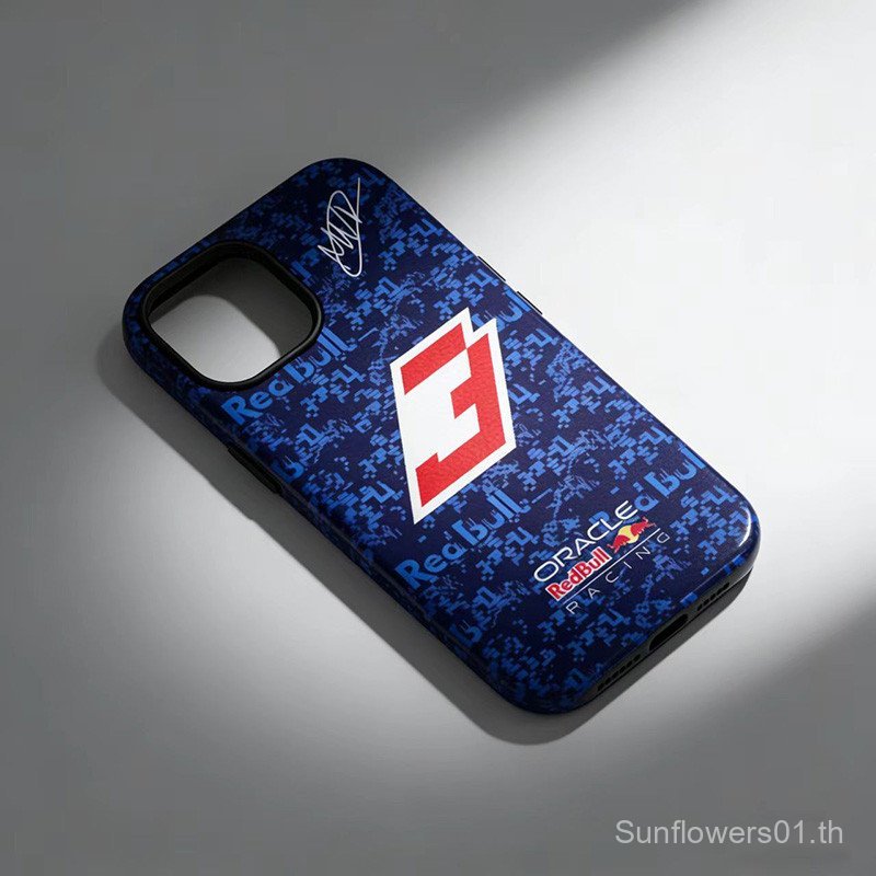 2026红牛装Max Verstappen เคสโทรศัพท์สําหรับ iPhone 17/16/15/14/13/12/11/Samsung S25二合一防保护胶壳 VLEO
