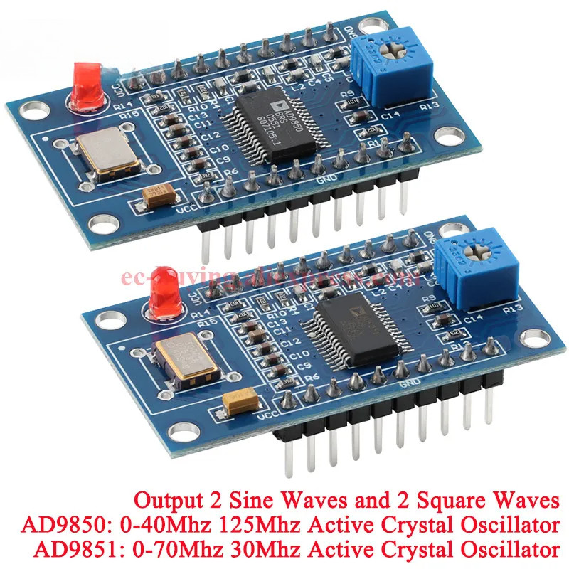 AD9850 AD9851 DDS สัญญาณเครื่องกําเนิดไฟฟ้าโมดูล Development Board 0-70MHz 0-40MHz 2 Sine Wave และ 2