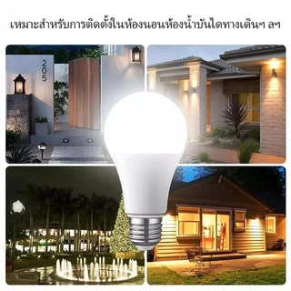 2026ใหม่ล่าสุด แพ็ค10ชิ้น ยิ่งคุ้ม หลอดไฟ LED แสงไฟสีขาว ทรงกลมขั้ว E27 AC 220V~50Hz 24W 18W 15W 12W 9W 7W 5W 3W