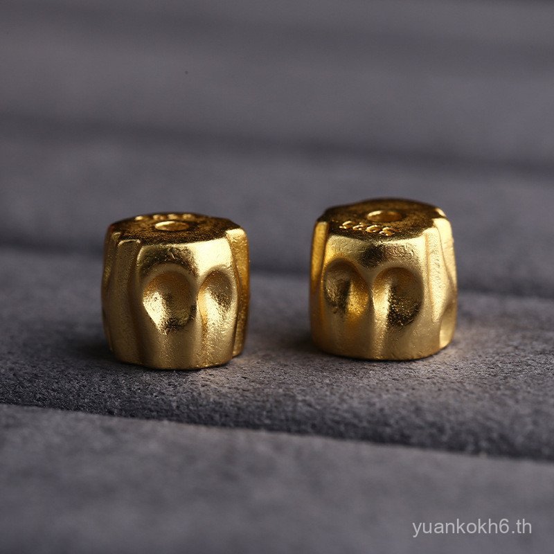 S925 เงินเคลือบทอง ลูกปัดและสเปซเซอร์สำหรับทำสร้อยข้อมือสร้อยคอยอดนิยม DIY