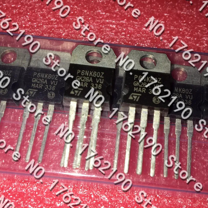 5 ชิ้น/ล็อต STP6NK60Z P6NK60Z TO-220 MOS field effect ทรานซิสเตอร์ W2SL