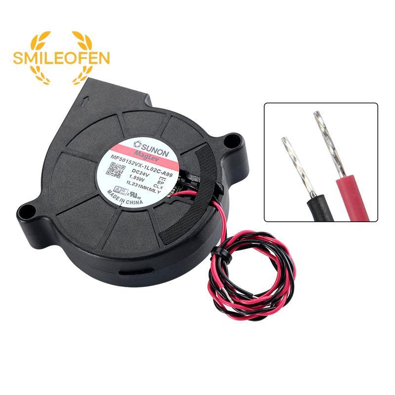 [Smileofen] Sunon 3D Printer Blower Fan 5015 24V 0.41A พัดลมแบริ่งคู่แรงเหวี่ยง DC Cooling Turbo Fan