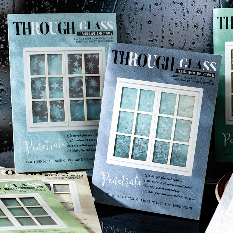 Journal GO 20pcs Creative Light Shadow สติกเกอร์ INS สไตล์สมุดภาพ Collage Junk Journal ตกแต่งวัสดุ Alum Planner กระดาษ