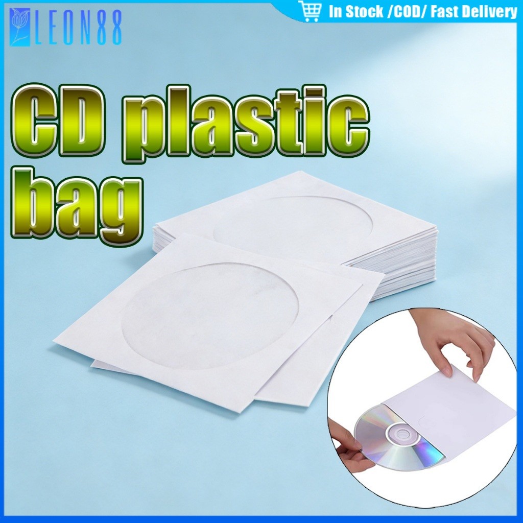 ของมาใหม่！100ซอง/ชุด ซองใส่แผ่น CD ซ่องกระดาษ สำหรับใส่แผ่นCD/DVD 12*12CM แบบพกพา ใช้งานง่าย เก็บCD/DVDได้