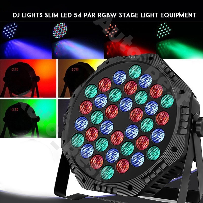 60W 54/36/18 ไฟ LED Par, กระพริบตามจังหวะ, ไฟปาร์ตี้รีโมทคอนโทรล, ไฟดิสโก้, 54 LED RGB PAR Light, ไฟ LED Par หลากสี - รูปที่ 3