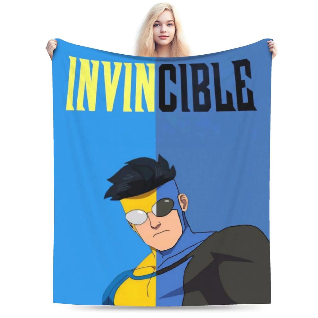 Invincible Omniman Amazing Hero ผ้าห่มอะนิเมะกํามะหยี่นุ่มพิเศษโยนผ้านวมน้ําหนักเบาแปลกใหม่