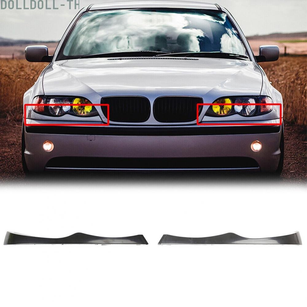 [Dolldoll]Headlight Eyebrow Accessories Black For BMW E46 330i For BMW E46 330xi 2001-2005