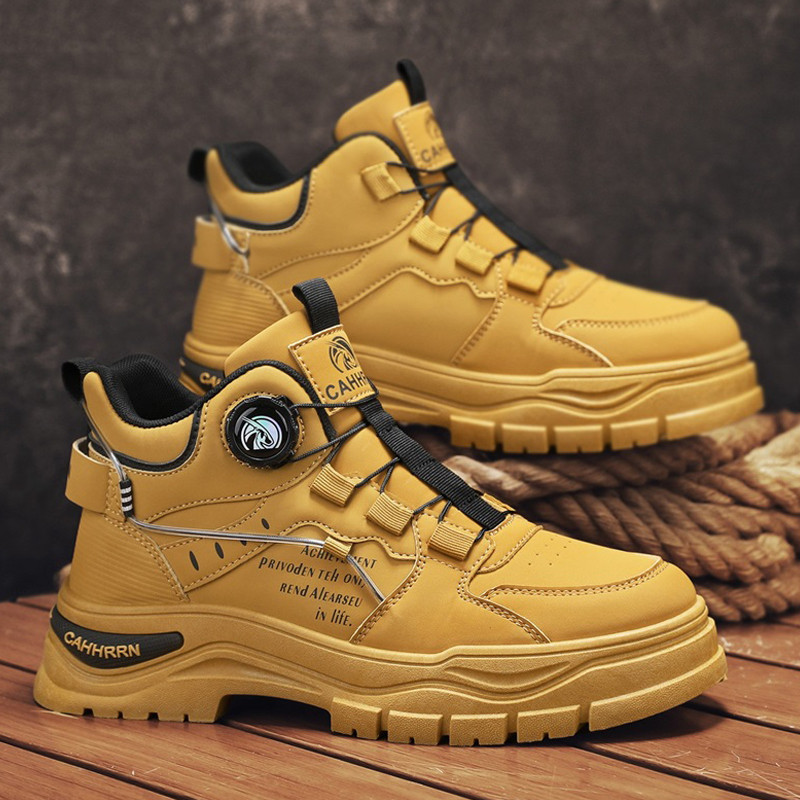 High-Top Martin BOOTS หมุนหัวเข็มขัดเครื่องมือรองเท้ารถจักรยานยนต์ All-Match Casual รองเท้าอินเทรนด์