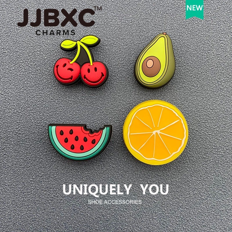 JJBCX Charm หัวเข็มขัดอุปกรณ์เสริมรองเท้า DIY แฟชั่นแตงโม Lemon Series