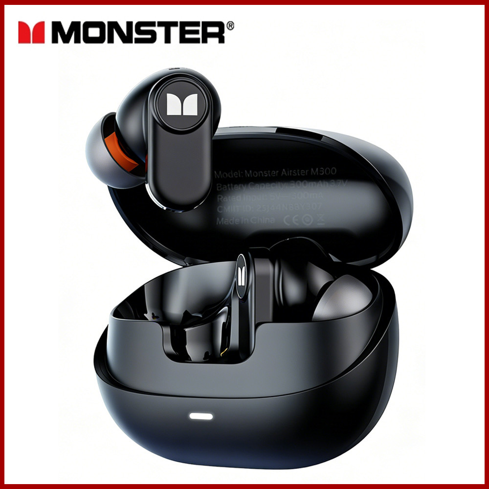 Monster M300 หูฟังบลูทูธ ANC ลดเสียง HiFi HD Call อายุการใช้งานแบตเตอรี่ยาวนาน บลูทูธ 6.0 นำมา ไมโครโฟน 4 ตัว