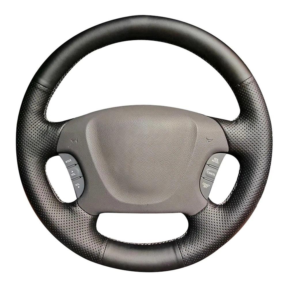 ลื่นสีดําหนังเทียม Braid พวงมาลัยรถสําหรับ Kia Carnival II Grand Carnival 2006 - 2014 รถอุปกรณ์เสริม