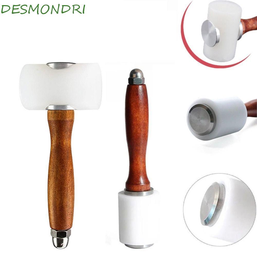ค้อนแกะสลักหนัง DESMONDRI, Professional T-head Leather Craft Hammer, DIY Multi Size Wood Handle Percussion Hammer Handwork