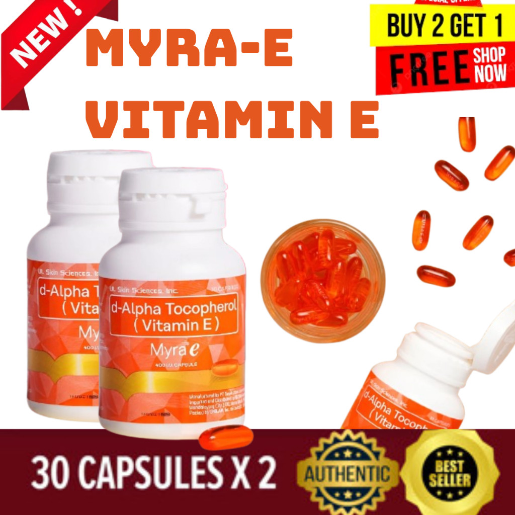 [FLASH SALE] Myra Vitamin E Capsules - ขวด 400 IU 30 ซอฟท์เจล