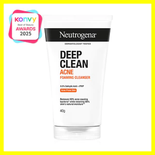 Neutrogena Deep Clean Acne Foaming Cleanser 40g นูโทรจีนา วิปโฟมอะมิโน.