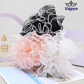 ผ้าห่อดอกไม้ UQPYO, เส้นด้ายคลื่นลูกไม้มุกห่อของขวัญตาข่าย,ช…