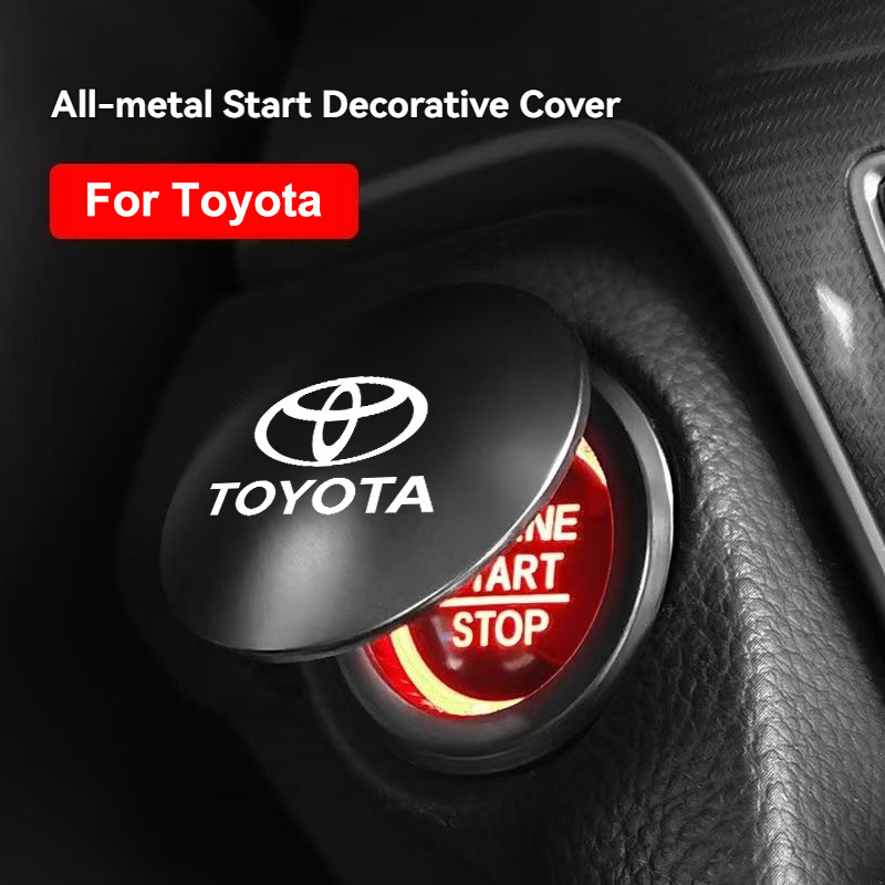 [ ส่งไว มีCOD] ฝาครอบปุ่มสตาร์ท รถยนต์ Start Engine อุปกรณ์ตกแต่งรถยนต์ วัสดุ โลหะบริสุทธิ์ สําหรับ Toyota/โตโยต้า – โปรปัง