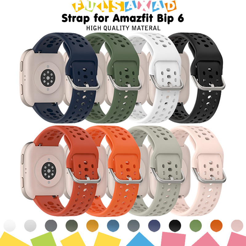 สาย กีฬาสำหรับ For Amazfit Bip 6 สายยางระบายอากาศ สายคาดข้อมือ สายข้อมือ สายนาฬิกาอุปกรณ์เสริมสำหรับ for Amazfit Bip 6