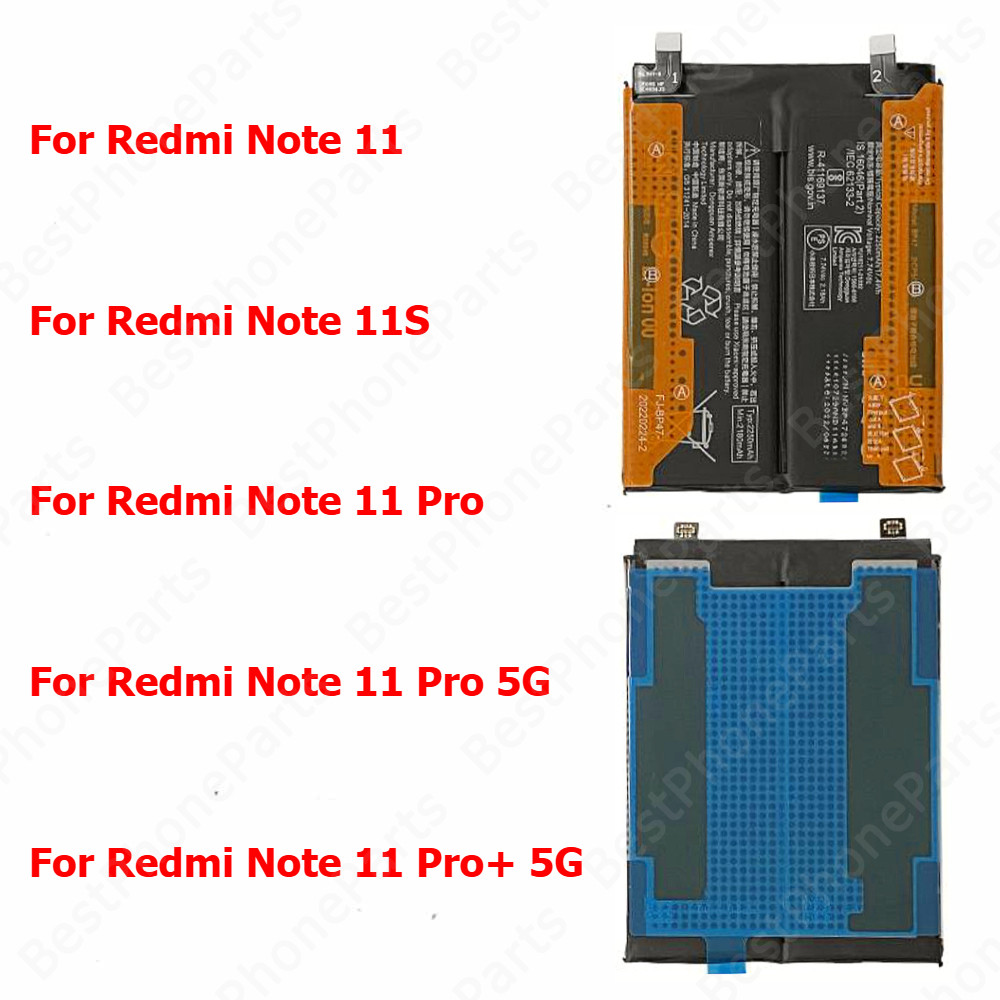 1Pcs แบตเตอรี่สําหรับ Xiaomi Redmi หมายเหตุ 11 Pro Plus 5G Note11 11S 4G BN5E BN5D BP47 โทรศัพท์มือถ