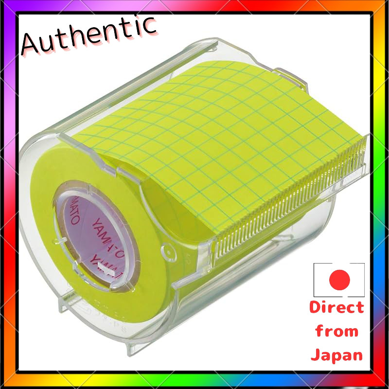 Yamato Sticky Note Mock Roll Tape Graph Paper Type 50mm Width with Cutter NRK-50CH-LH