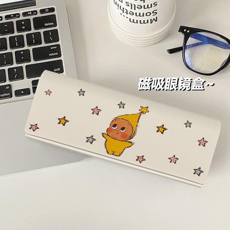 เคสมือถือและแว่นตากันแดกลายแม่เหล็ก สำหรับนักเรียนสายตาสั้นพร้อมกระเป๋าหนัง