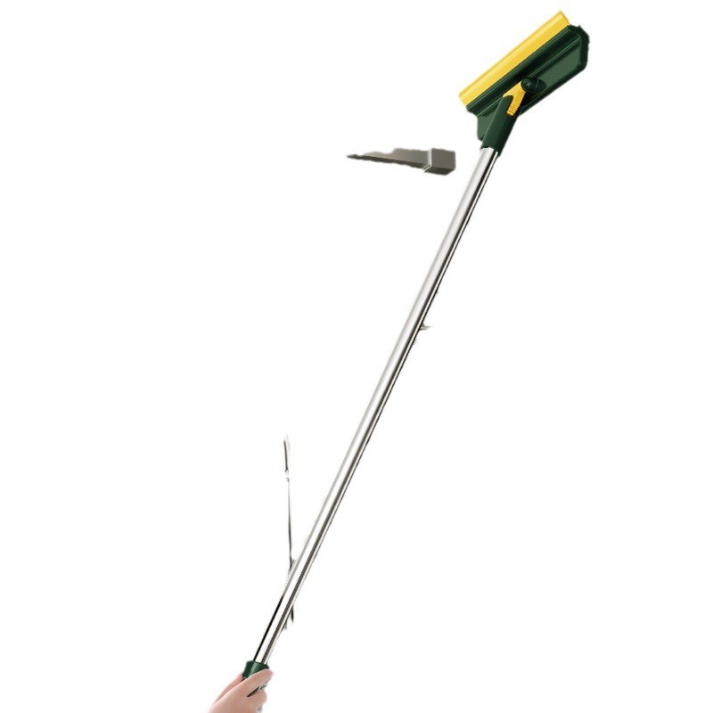 4in1 แปรงขัดพื้น แปรงถูพื้น พร้อมที่รีดน้ำในตัว แปรงขัดพื้นด้ามยาว ไม้กวาดทำความสะอาด - รูปที่ 3