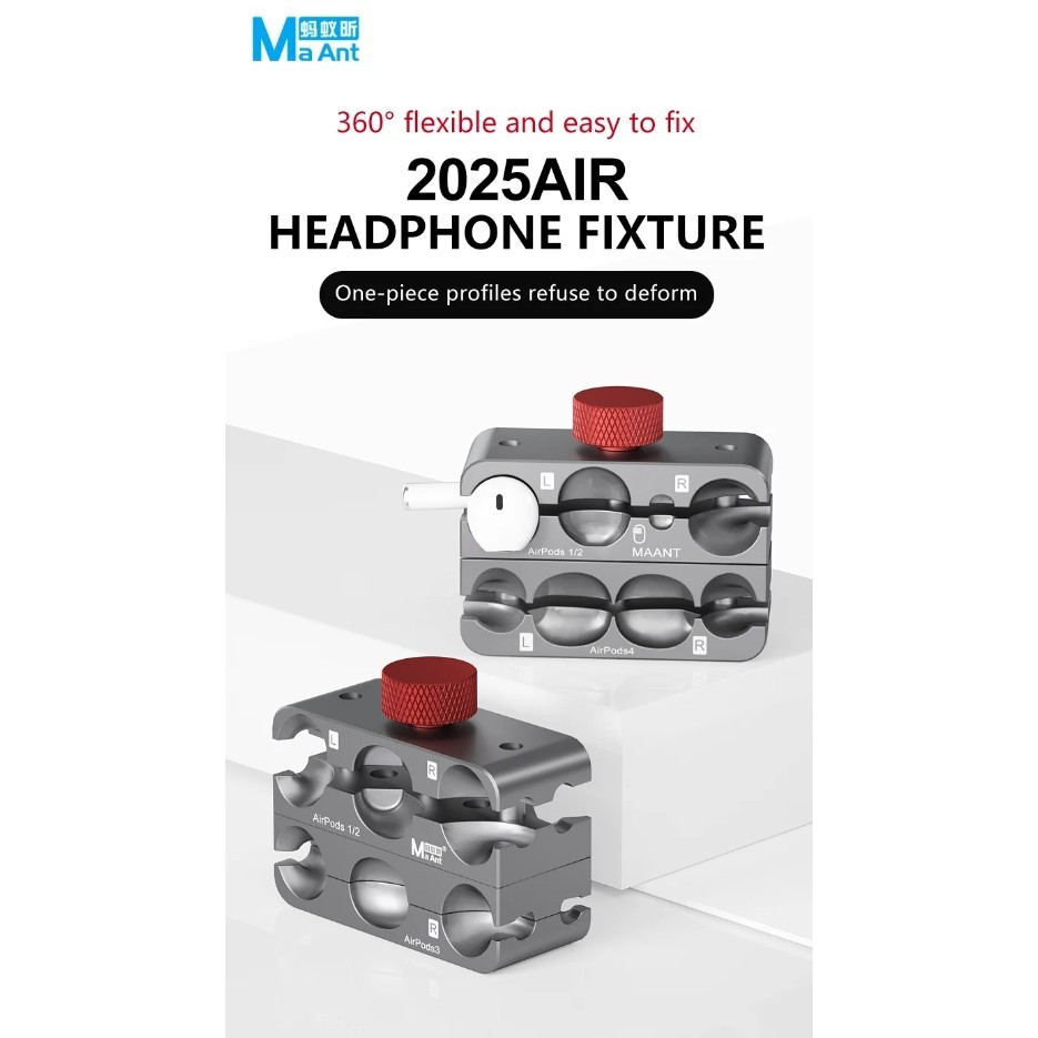 MAANT-P2 อุปกรณ์ยึดหูฟัง หมุนได้ 360° รุ่น 2025Air สำหรับซ่อม AirPods / AirPods Pro