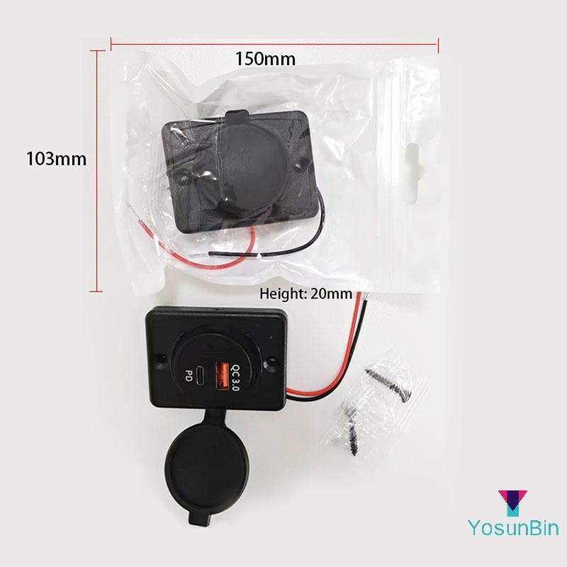 YosunBin] B21PD QC+PD/ B21 A+C 3.1A Car Charger Dual USB Adapter ทรงกลมกันน้ํา Soaet Power Adapter ส