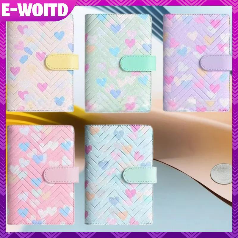 E-WIOTD A6 Leather Binder Economy 6 ห่วงสมุดบันทึก,การออกแบบสไตล์,ฝาครอบ Binder ส่วนบุคคล,สามารถใช้ส