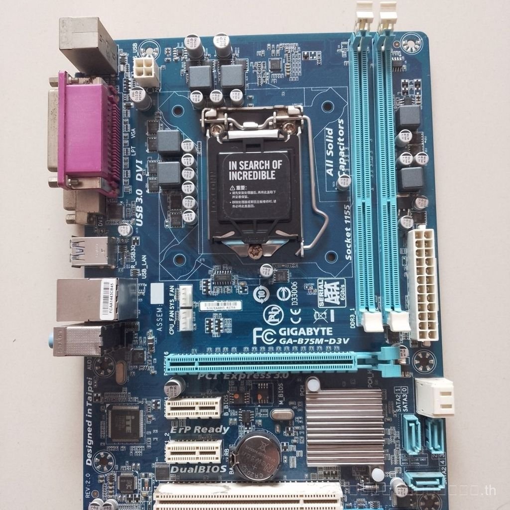 [Test Good Delivery, Buy with Confidence] [1307 People Collection] เมนบอร์ด Gigabyte B75M-D3V รองรับ