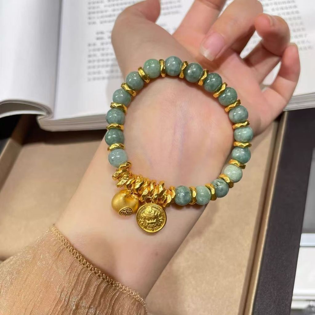 Xiaopang Lucky Yellow God of Wealth Strap Womens New Chinese Niche Design Light and Elegant Wealth Lucky Bracelet