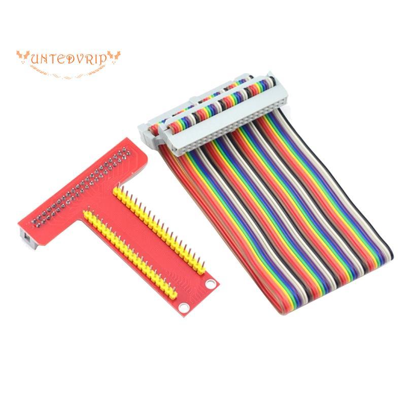 [Quick U]สําหรับ GPIO T-Type Expansion Board+40Pin Color Cable 4B/3B+/ZERO/W