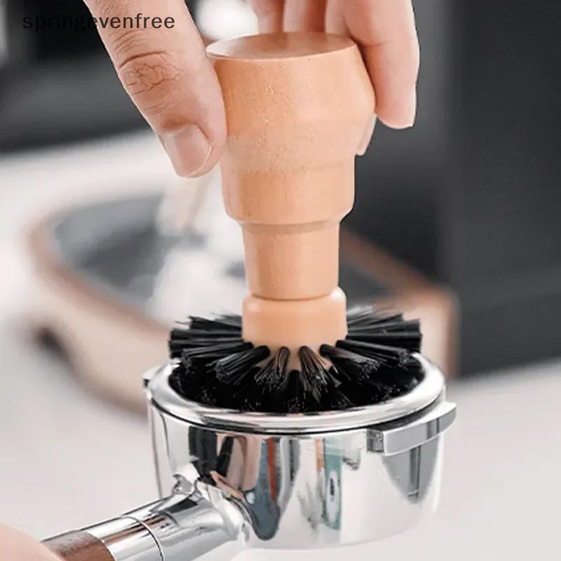 Springevenfree 54/58mm Tamper ไม้ Barista แปรงกาแฟ, Espresso 51mm พร้อม Portafilter เครื่องมือทําควา