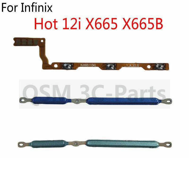 ปุ่มปรับระดับเสียงสวิตช์ไฟ Flex สําหรับ Infinix Hot 12i X665 X665B