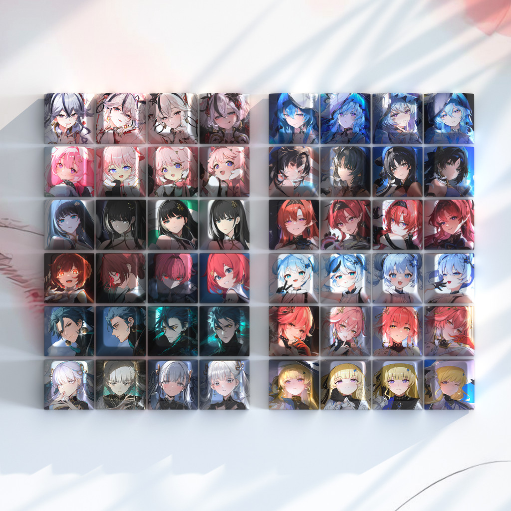 keyboard keycap anime Mingchao คีย์บอร์ดสองมิติ Keycap Shore Guardian Yinlin ยาว PBT วัสดุน่ารัก Key