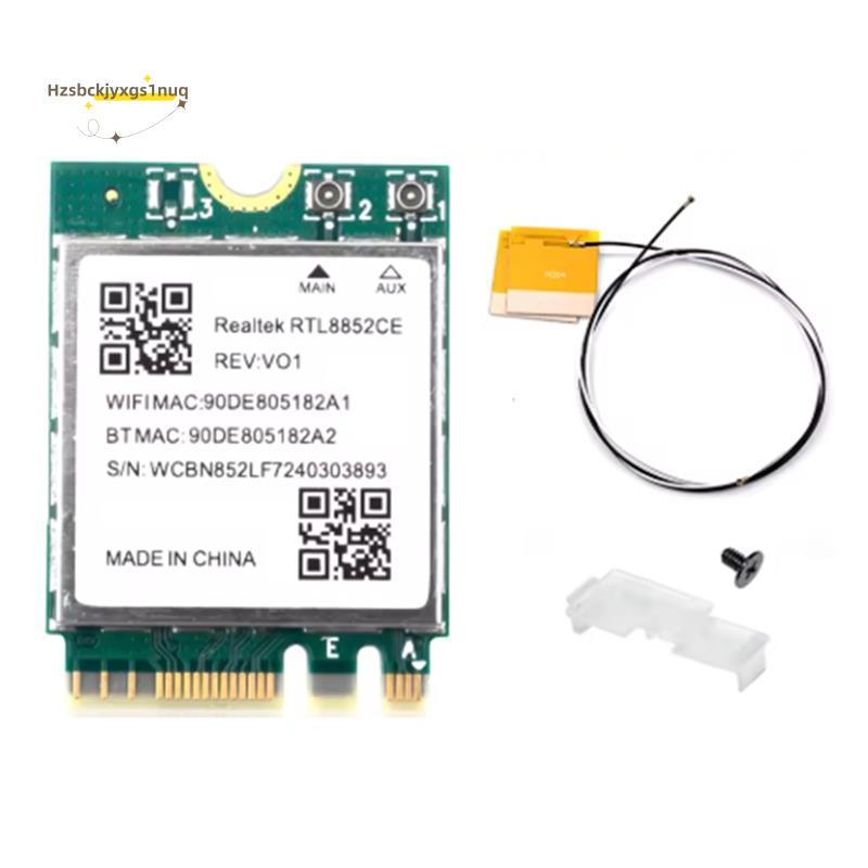 Hzsbckjyxgs1uqWiFi 6E RTL8852CE M.2 การ์ดเครือข่ายสําหรับ 10/11 2.4/5/6GHz การ์ดเครือข่าย