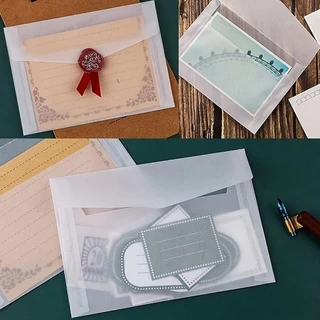 ซองจดหมายโปร่งแสง กระดาษซองจดหมายใสขุ่น DIY ซองใส่การ์ดวันเกิด งานแต่ง วาเลนไทน์ ซองใส่การ์ดอวยพร