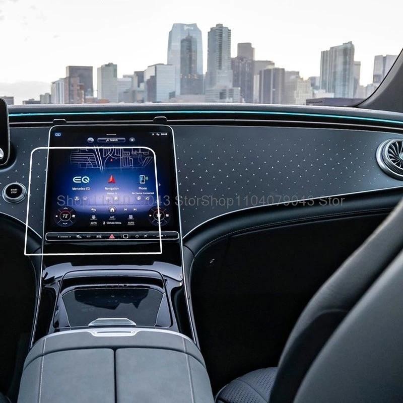 กระจกนิรภัยป้องกันหน้าจอสําหรับMercedes-Benz EQS SUV 2023 รถวิทยุGPSนําทางอุปกรณ์เสริมป้องกันรอยขีดข